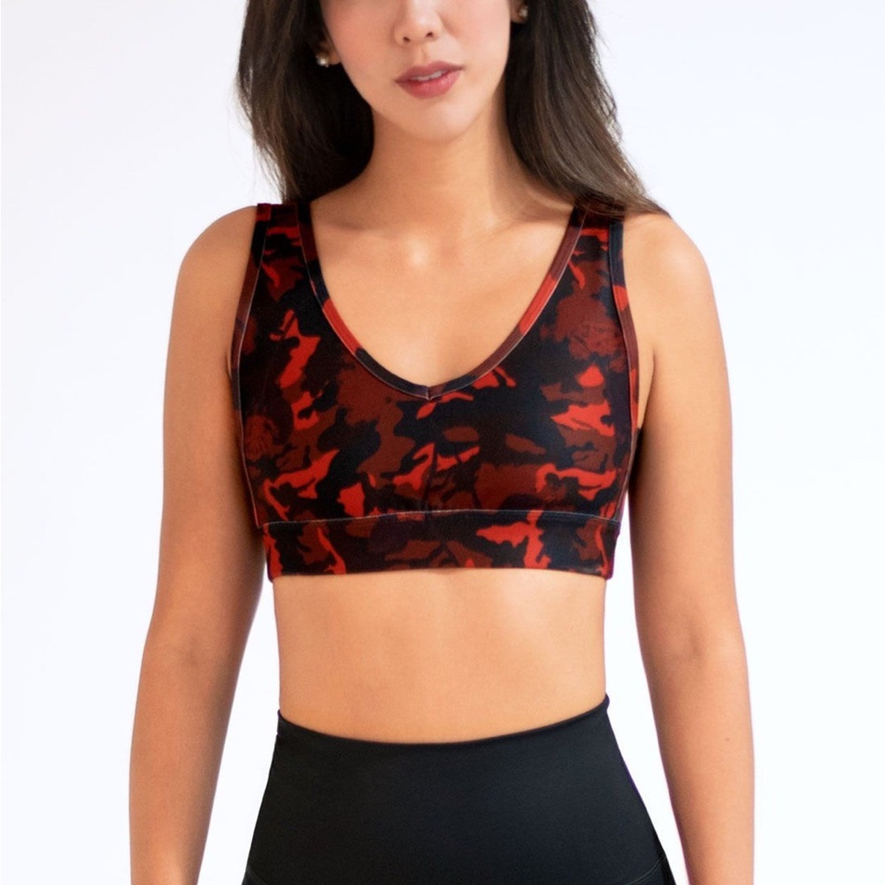 WITH BURGUNDY ROMCAMO STUDIO BRA Size M